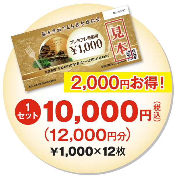 2,000円お得 1セット10,000円